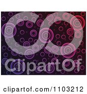 Poster, Art Print Of Background Of Purple And Pink Circles Or Bubbles