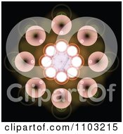 Clipart Abstract Floral Light Fractal 1 Royalty Free Vector Illustration