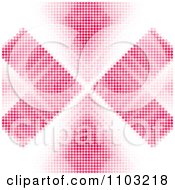 Clipart Background Of Abstract Pink Dots Forming Arrows Royalty Free Vector Illustration