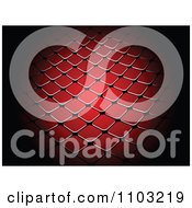 Clipart Black Net Over Red Royalty Free Vector Illustration