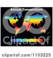 Clipart World Annual Temperature Map And Atlas Royalty Free Vector Illustration