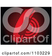 Clipart Telephone Made Of Red Dots Royalty Free Vector Illustration