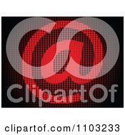 Clipart At Symbol Made Of Red Dots Royalty Free Vector Illustration