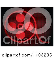 Clipart Film Reel Made Of Red Dots Royalty Free Vector Illustration
