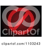 Clipart Pixelated Red Prohibited Symbol Made Of Dots Royalty Free Vector Illustration by Andrei Marincas