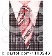 Poster, Art Print Of Pixelated Business Mans Tie And Suit Made Of Dots
