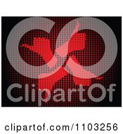 Clipart Thumbs Up Made Of Red Dots Royalty Free Vector Illustration