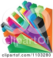 Poster, Art Print Of 3d Colorful Cubes With Space Between Them