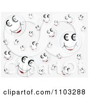 Poster, Art Print Of Gray Background With Happy Euro Faces