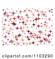 Poster, Art Print Of Background Of Sparkling Stars On White