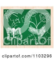 Clipart Spring Doodles On A Chalk Board - Royalty Free Vector Illustration by Andrei Marincas #COLLC1103296-0167