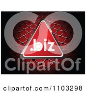Reflective Red Dot Biz Triangle Over A Net