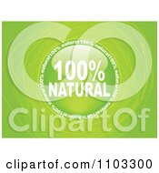 Clipart Reflective Round Natural Circle Over Green With Scribbles Royalty Free Vector Illustration