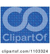 Clipart Seamless Blue Snowflake Diamond Pattern Background Royalty Free Vector Illustration