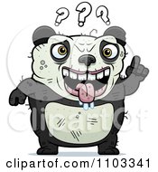 Clipart Confused Ugly Panda Royalty Free Vector Illustration by Cory Thoman