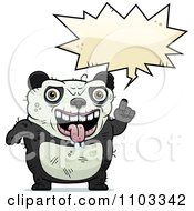 Clipart Talking Ugly Panda Royalty Free Vector Illustration