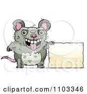 Poster, Art Print Of Ugly Rat With A Sign