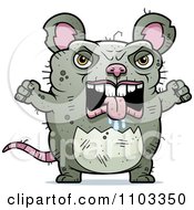 Clipart Angry Ugly Rat Royalty Free Vector Illustration by Cory Thoman