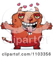 Clipart Loving Ugly Devil Royalty Free Vector Illustration