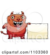 Poster, Art Print Of Ugly Devil With A Sign