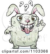 Clipart Confused Ugly Rabbit Royalty Free Vector Illustration