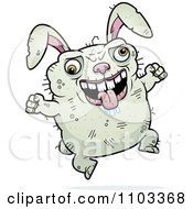Clipart Jumping Ugly Rabbit Royalty Free Vector Illustration by Cory Thoman