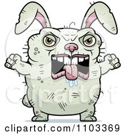 Clipart Mad Ugly Rabbit Royalty Free Vector Illustration by Cory Thoman