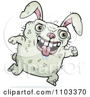 Clipart Running Ugly Rabbit Royalty Free Vector Illustration
