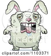 Clipart Sad Ugly Rabbit Royalty Free Vector Illustration by Cory Thoman