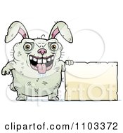 Ugly Rabbit Holding A Sign