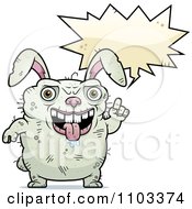 Clipart Talking Ugly Rabbit Royalty Free Vector Illustration