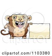 Poster, Art Print Of Ugly Monkey With A Sign