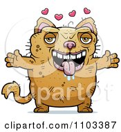 Clipart Loving Ugly Cat Royalty Free Vector Illustration