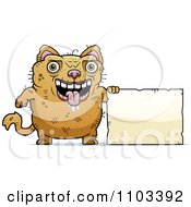 Ugly Cat With A Sign