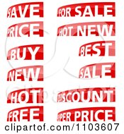 Clipart Red And White Save Price Buy New Hot Free For Sale Best And Discount Labels Royalty Free Vector Illustration