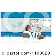 Poster, Art Print Of Businessman Day Dreaming In A Meeting