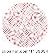 3d Red Dot Fibonacci Spiral Pattern