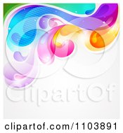 Poster, Art Print Of Colorful Splash With Copyspace On Gray