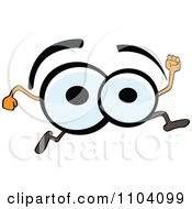 Clipart Pair Of Eyes Running Royalty Free Vector Illustration by Andrei Marincas #COLLC1104099-0167