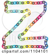 Poster, Art Print Of Colorful Capital Letter Z With A Grid Pattern