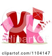 Poster, Art Print Of Capital And Lowercase Letter K With Kites