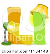 Poster, Art Print Of Capital And Lowercase Letter L With A Light