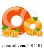 Poster, Art Print Of Capital And Lowercase Letter O With Oranges