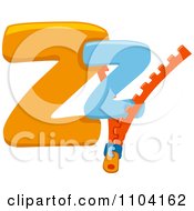 Capital And Lowercase Letter Z With A Zipper
