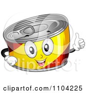Happy Can Mascot Holding A Thumb Up