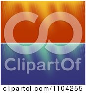 Clipart Orange And Blue Light Ray Background Banners Royalty Free Vector Illustration