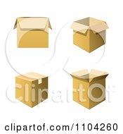 Poster, Art Print Of 3d Cardboard Shipping Or Moving Boxes