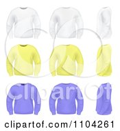 White Yellow And Purple Mens Sweaters