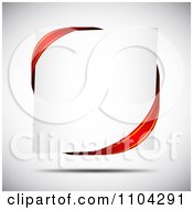 Clipart 3d Blank Square With Red Ribbons Royalty Free Vector Illustration