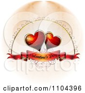 Poster, Art Print Of Romantic Heart Background With Valentines Day Text 4